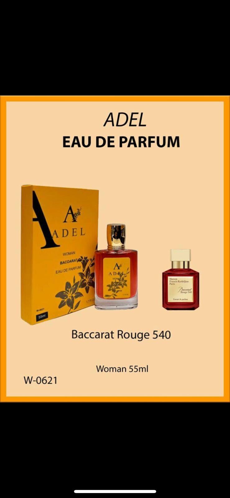 Adel W 0621 Maison Francis Kurkdjian Baccarat Rouge 540 Eau de Parfum for women 55 ml